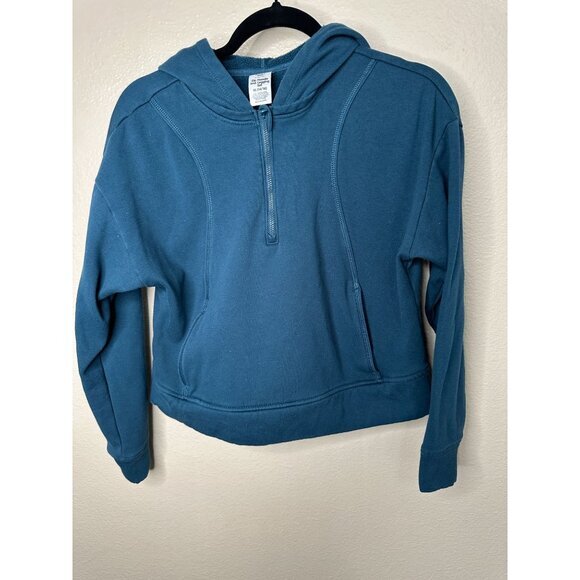 Members Mark girls Teal‎ Hoodie XL long sleeve quarter zip polyester hooded - Picture 2 of 6